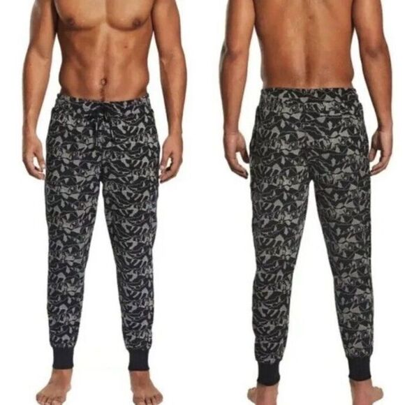 Pair of Thieves Supersoft Lounge Pants Joggers Pajama Black Mountains Mens L - Picture 1 of 10